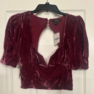 Small Velvet Forever 21 shirt